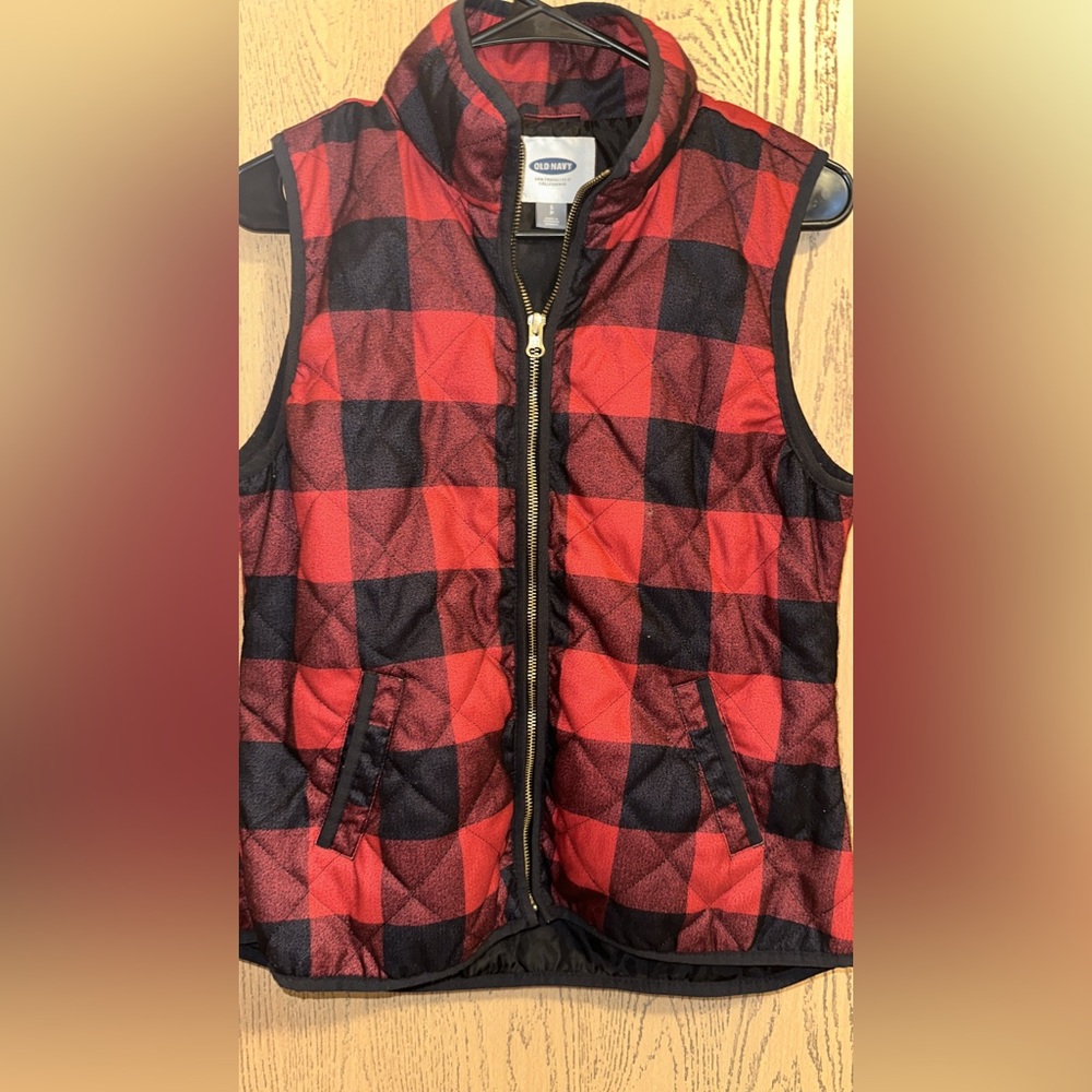 Red and Black Checkered Vest
